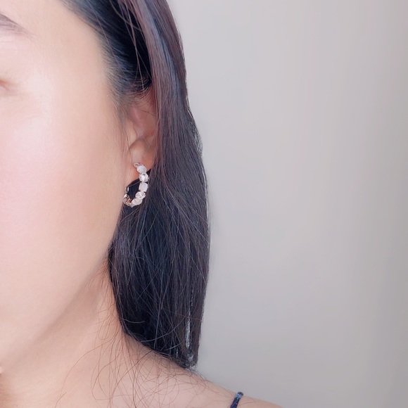 ✨NEW✨ Luxury Opals Hoop Earrings, Fashion Style for Women, as gift, party - Picture 6 of 7